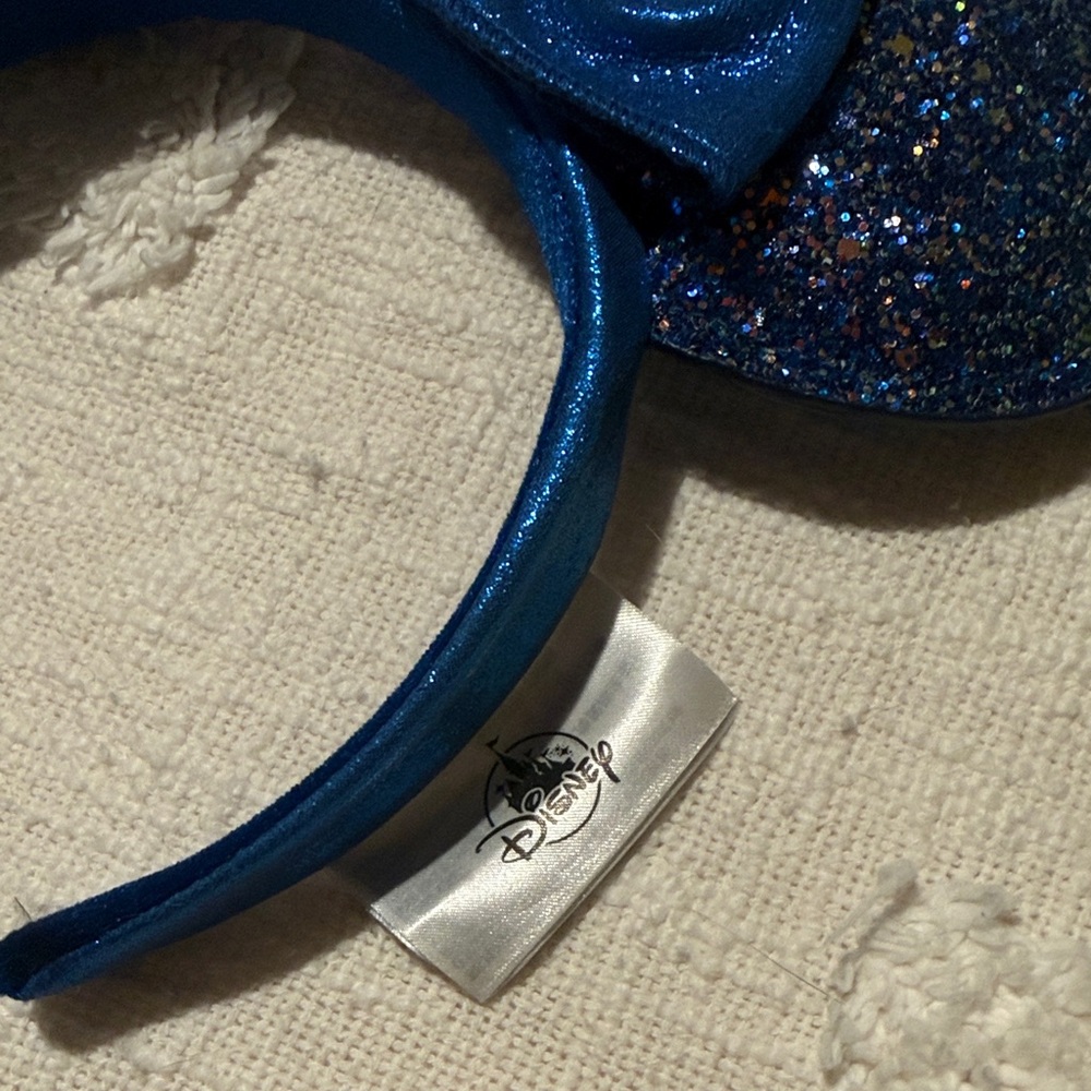 Disney Royal Blue Glitter Minnie Ears Headband - Picture 3 of 5